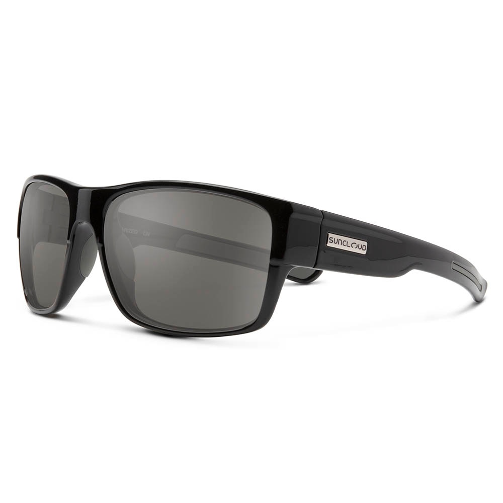 Suncloud Range Sunglasses Polarized in Black with Grey